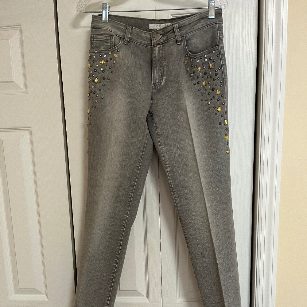 Boston Proper jeans with with beautiful embellishments